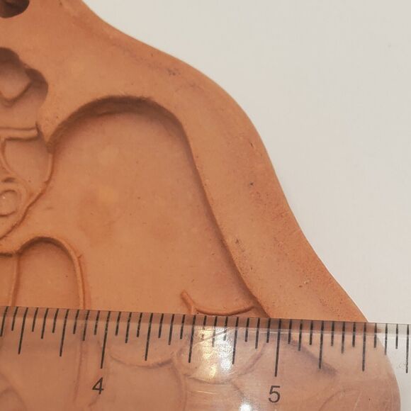 Vintage 1992 Cotton Press Terra Cotta Large Cookie Cutter Angel - Picture 2 of 4